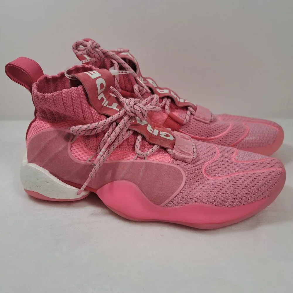 ADIDAS Crazy By Pharrell Williams Mens Size 10.5 Basketball‎ Shoes Hyper Pink - Picture 2 of 12